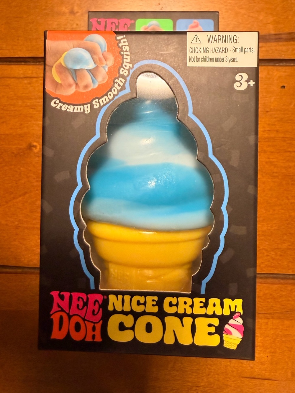 Nee Doh Nice Cream Cone Squishy Toy - Blue & Yellow